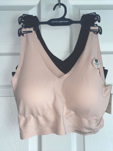 Lucky Brand Set of 2 Seamless Laser Cut Bras LVD19053 Sze L~ RARE FINDING!!!