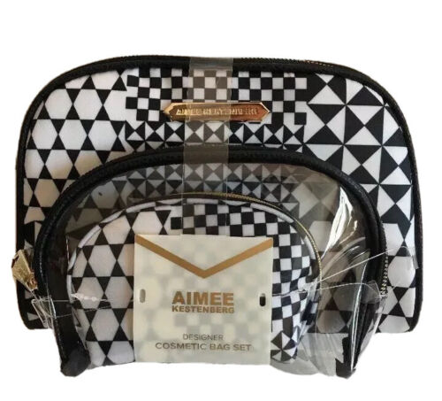 Aimee Kestenberg CHELSEA  3-Piece Set  OPTIC TILES  DESIGNER Cosmetic Bag