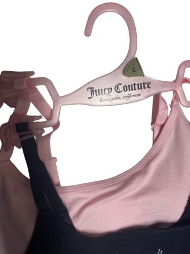Juicy Couture Intimates Bralettes ~Pink/Black Logo~JC7650~2Pack~ Size Large~CUTE