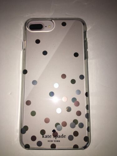 Kate Spade Phone Case 4 iPhone 8/7/6/6s Plus Clear Mixed Color Metallic Dots