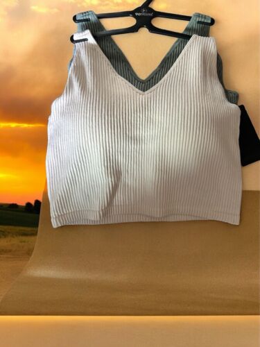 90 Degree By Reflex~LARGE BRAS Gardenia/Agave Green Seamless Alamo Bra~CUTE