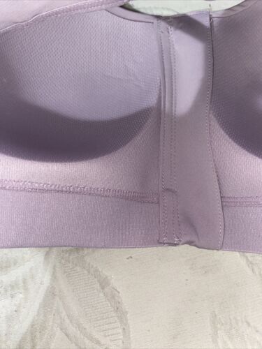 LAYER 8 MAXIMUM SUPPORT SIZE MEDIUM SPORT BRA FITTED LAVENDER Front Zipper-NEW
