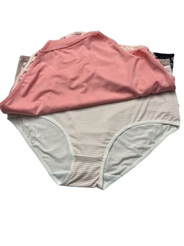 LAURA ASHLEY Women 5-Pair Brief Panty Floral Multi~Polyester~Style LS9271~ Sz 2X