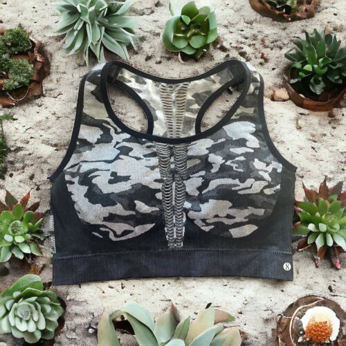 LAYER 8 MAX. SUPPORT SIZE 1X SPORT BRA  CAMOUFLAGE GRAY/CHARCOAL/BLACK LWB0103X
