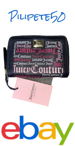 Juicy Couture Black Pink Multi Block Party Medium Z/A  Bifold Wallet~STYL ISH