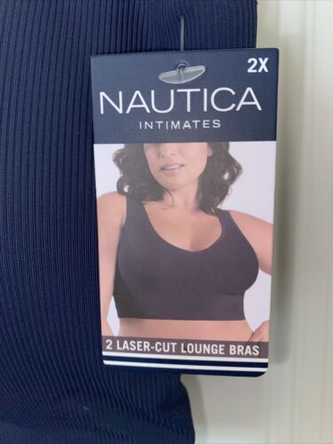 NÁUTICA 2PACK INTIMATES LOUNGE SIZE 2XL BRAS LASER CUT -NT6265 -BEAUTIFUL!