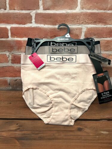 bebe Women’s 3 Pack~Briefs~Firm Control~ Shaping & Seamless~High Waist~ALL SIZES