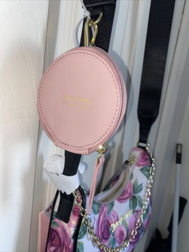 JUICY COUTURE GARDEN CREAM CHAINS IN LOVE CROSSBODY BAG WITH AIRPOD CASE POUCH