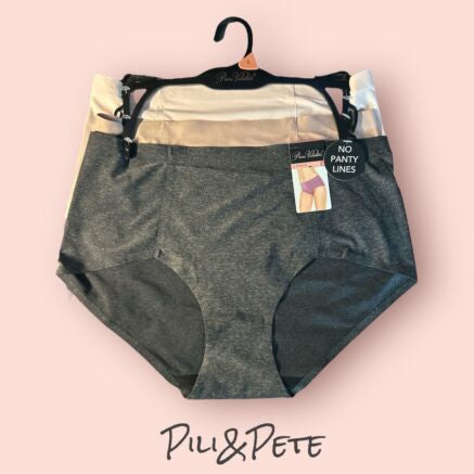 PRIMA VALENTINA 3 Pack Panties Briefs Hi-Cut Multicolor Seamless