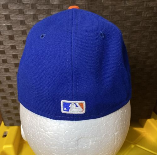 New York Mets New Era 59Fifty Fitted 7 1/8 Hat Cap MLB Baseball Blue Orange