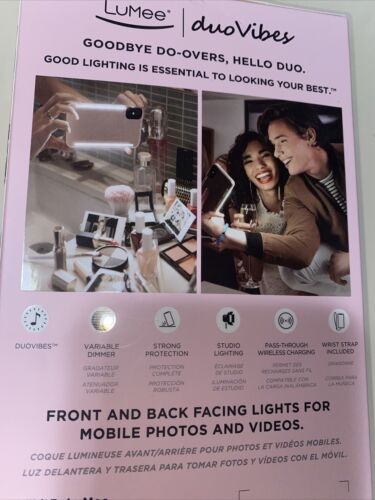 LuMee Duo Instafame Lighted Cases For IPhone Xs X Case Black Glitter UNIQUE~NEW