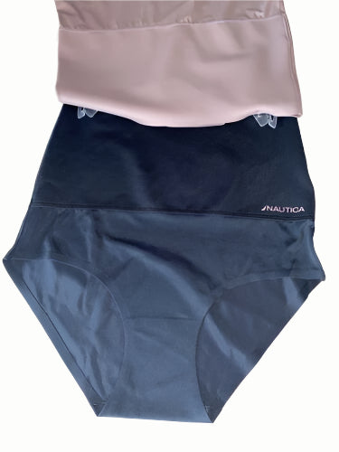 NAUTICA INTIMATES NT7239 2PKD MF SEAMLESS SHAPING BRIEF PANTIES GREAT FIT! ~Sz. L