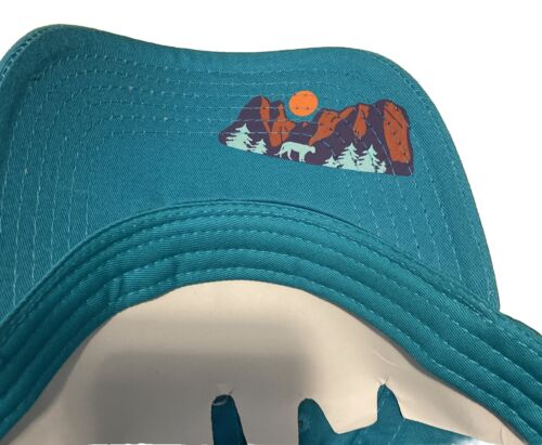Zion National Park Cap Teal Blue Adjustable 100% Cotton H3 Headwear