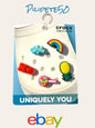 Crocs Jibbitz Uniquely You Happy Candy Rainbow Trendy Charms 5 Pieces