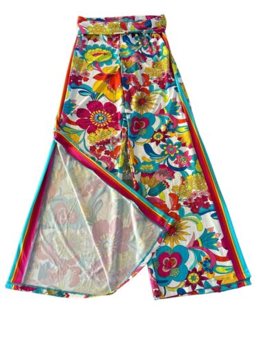 Trina Turk Bal Harbour Roll On Cover Up Pants Medium Multicolor Floral NWT~CHIC