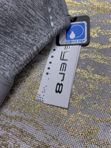 LAYER 8 MAXIMUM SUPPORT SIZE L Sports Bra HEATHER GRAY Fitted Front Zipper-NEW