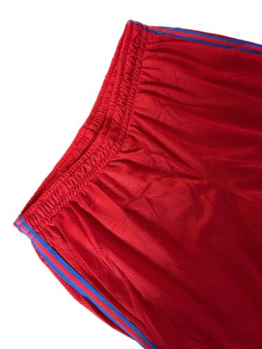 Champion Basketball Shorts Mens~L Red Mesh~Blue Stripes~ Gym NEW