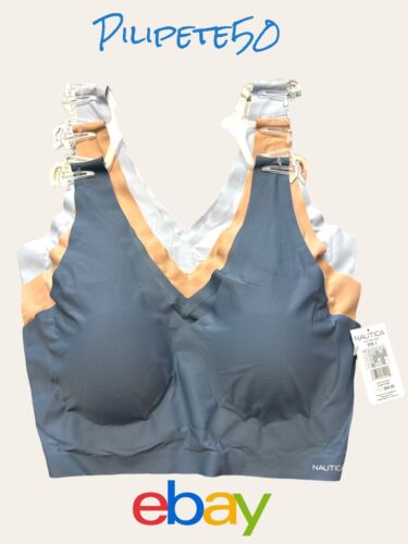 NÁUTICA 3~PACK INTIMATES LOUNGE SIZE L BRAS LASER CUT MULTICOLOR-NT3794~MSRP$64