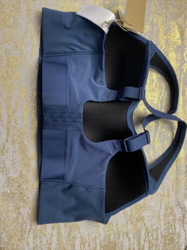 Adidas Blue Solid Cross-back Ultimate Bra Women’s Size 40D Retail $65