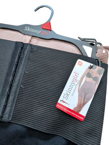 SKINNYGIRL SHAPING 2PCK ELASTIC BAND HOOK&EYE SHORTS~WHITTLE YOUR WAIS~SG4164~M