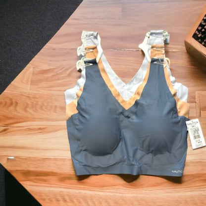 NÁUTICA 3~PACK INTIMATES LOUNGE SIZE L BRAS LASER CUT MULTICOLOR-NT3794~MSRP$64
