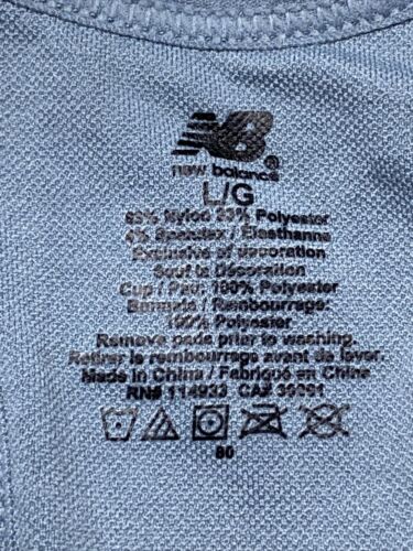 New Balance Medium Impact Sports Bra Style 116718 Blue Camouflage Size L NEW