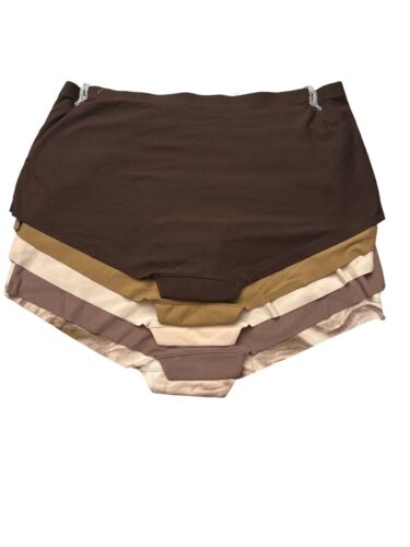 DANSKIN INTIMATES 5 Pack~Multicolor~No Show Panties Size L~ Style DS9009~UNIQUE