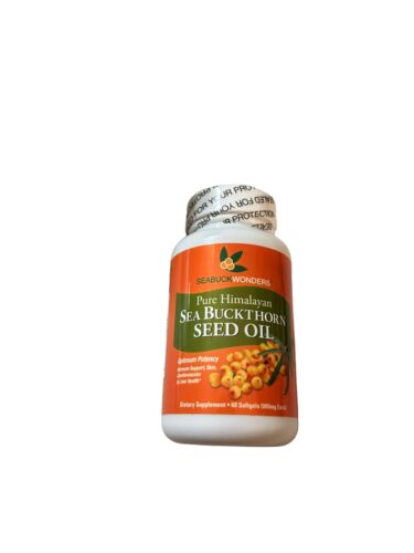 Seabuck Wonders Sea Buckthorn 1000 mg Oil-Omega 3, 6, & 9 Complete - 60 Softgels