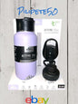 Hydrapeak Active 32 oz Stainless Steel Insulated Lavender Water Bottle~ 3 Lids