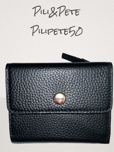 LODIS Bifold Wallet & Coin Purse Black Pebble  Leather -ABSOLUTELY BEAUTIFUL!!!