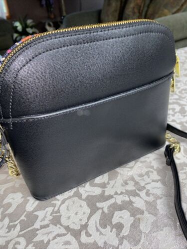 STEVE MADDEN HANDBAG BMAGGIE MULTICOLORED STRIPE PRINT XBDY GOLD -TONE HARDWARE