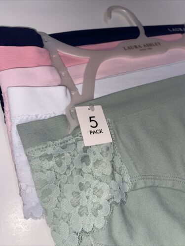 LAURA ASHLEY~5 Pack FIT PANTIES~MULTICOLOR~STYLE # LS9221~ALL SIZES~GREAT FIT!