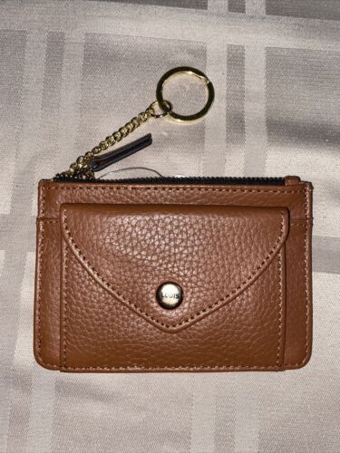 LODIS Coin Purse  Wallet Brown Cognac Genuine Leather - ABSOLUTELY BEAUTIFUL!!!