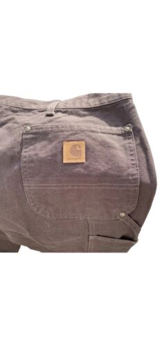 Carhartt Work Pants Washed Double-Front  Duck Brown 46Wx30L Brand New,