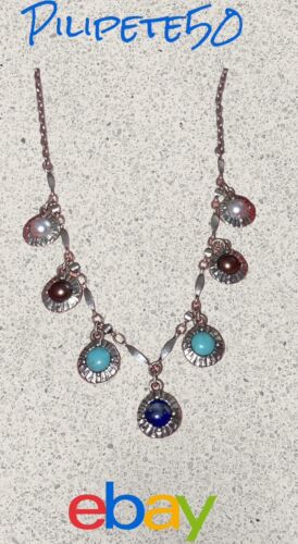 Lucky Brand Women's Semiprecious Accents Silver Plated  Necklace NIB