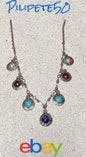 Lucky Brand Women's Semiprecious Accents Silver Plated  Necklace NIB