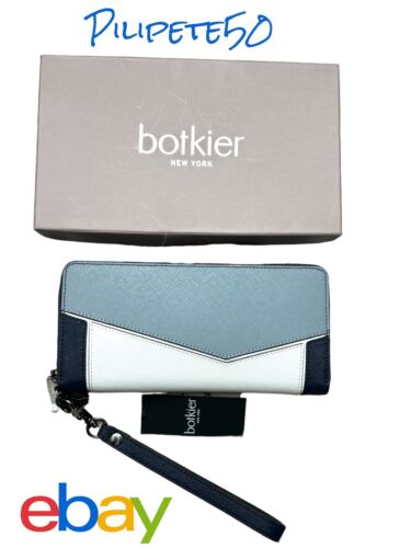Botkier NY Cobble Hill Zip Ink Combo~Multicolor~Wristlet Wallet Leather MSRP$118