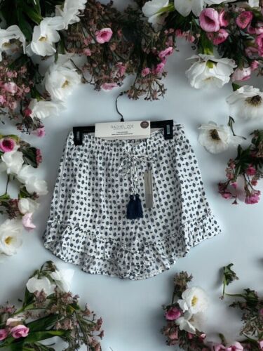Rachel Zoe ~2-Pack Sleep Shorts Cotton~Floral Blue/White~ Ruffle~VERY FEMININE!!