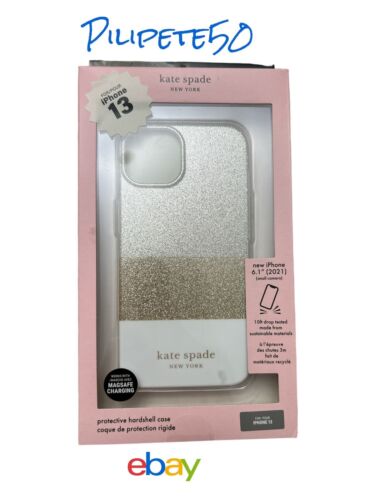 Kate Spade Protective Case~iPhone 13~Gold, Silver, White~MagSafe~ 6.1” 10ft Drop