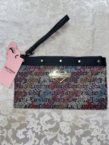 Juicy Couture~Black Beige Multi Glam Wristlet ~ REALLY CUTE~JUST FOR YOU!