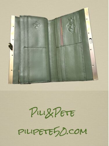 Patricia Nash Tooled Cauchy Bifold Wallet -Sage P329244 NWT~ Genuine Leather~NWT