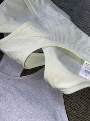 Jockey Women's 2 Pack Removable Cup Seamless Bra -Sea Foamed/Gray Size L