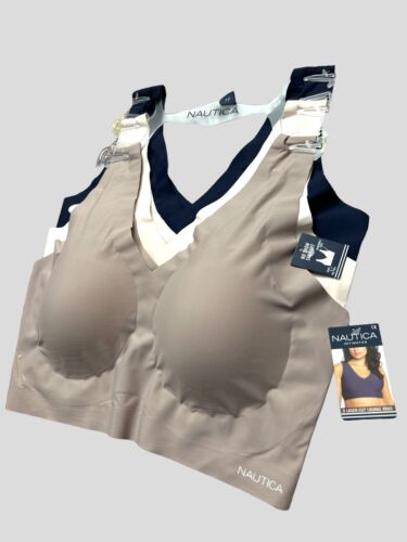 NÁUTICA 3PACK INTIMATES LOUNGE SIZE 2XL BRAS LASER CUT -NT2081 -BEAUTIFUL!