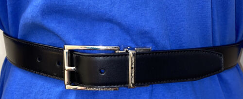 MICHAEL KORS BELT REVERSIBLE MENS DRESS BELT BLACK TO BROWN WITH SILVER BUCKLE!
