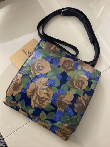 PATRICIA NASH Granada Blue Sky Rose Crossbody Handbag NEW BEAUTIFUL!!