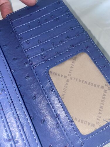 STEVE MADDEN Woman's Wallet Bifold BALLEN-G Periwinkle Blue BEAUTIFUL !!!