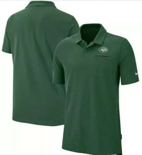 NEW YORK JETS GREEN POLO SIDELINE ELITE PREFORANCE MENS LARGE MSRP $85.00
