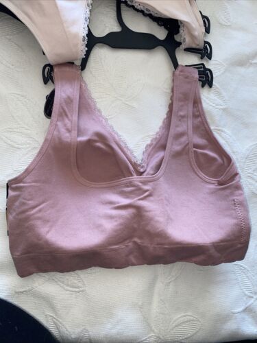 Delta Burke 3-Pack Seamless Bras Size 2X Soft Comfort Lounge Removable Pads NEW