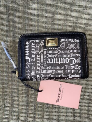 Juicy Couture Pink Denim Black & White Medium Z/A Women Bifold Wallet~STYL ISH