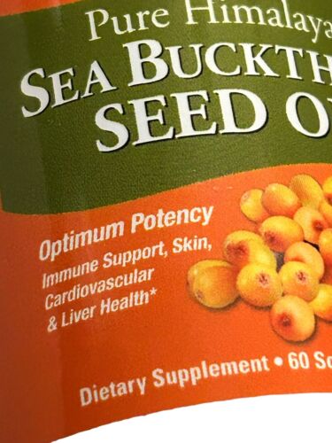 Seabuck Wonders Sea Buckthorn 1000 mg Oil-Omega 3, 6, & 9 Complete - 60 Softgels